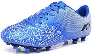 WELRUNG Men's Women's AG Sports Soccer Cleats Training Shoes Non-Slip Wear Resistant for Blue 7/6 US