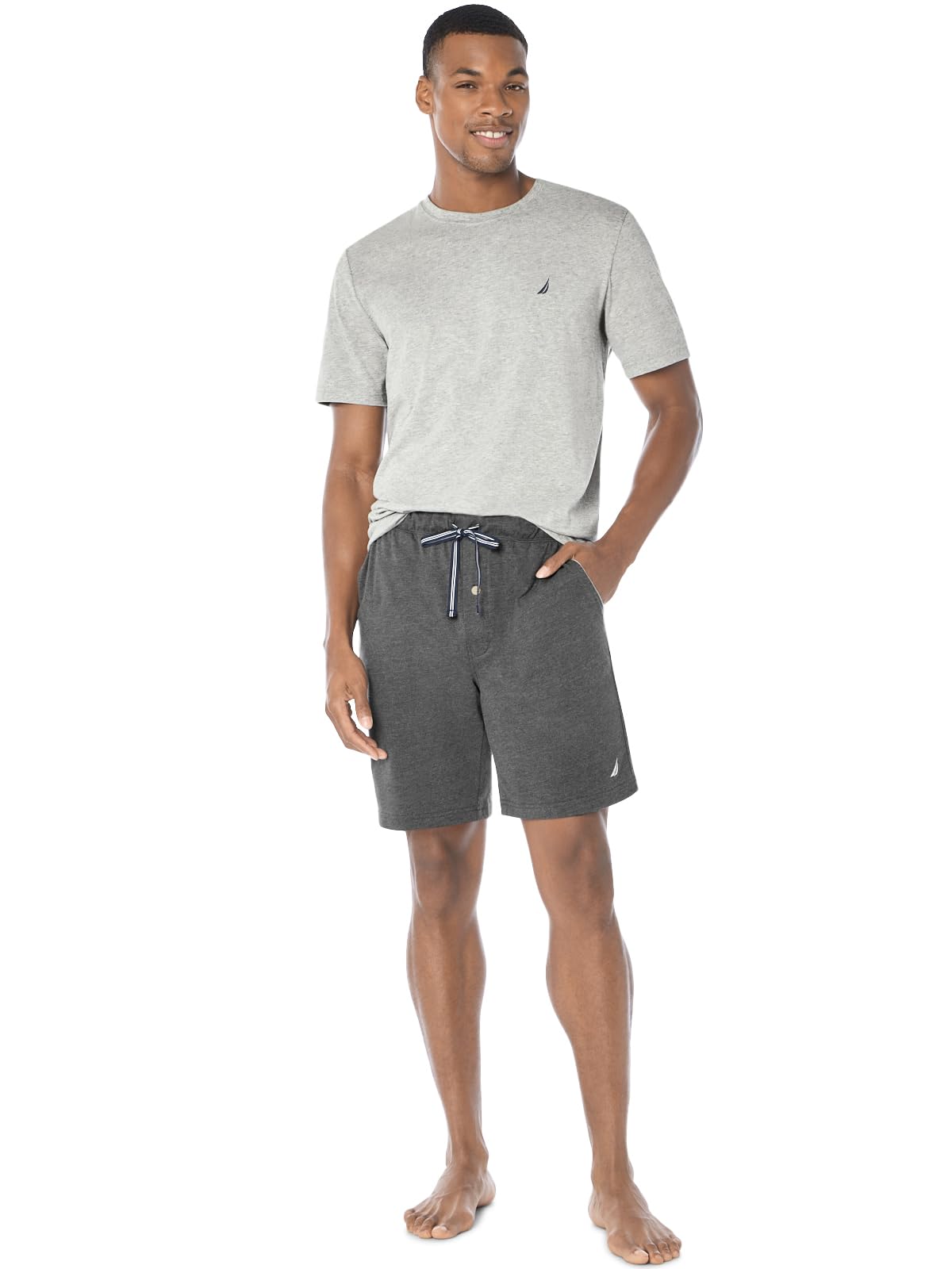 Nautica Soft Knit Elastic Waistband Sleep Lounge Short Pantaln de Pijama para Hombre