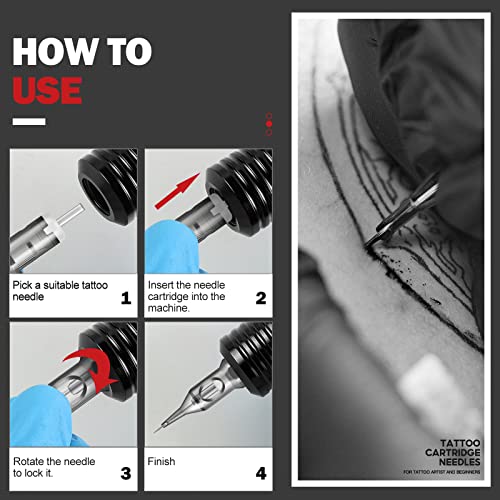 Tatooine Tattoo Cartridge Nadeln - 20PCS Mixed Needles 3RL 5RL 5M1 7M1 Permanent Make-up Round Liner Shader Magnum für Tattoo Supplies Cartridge Machine Pens