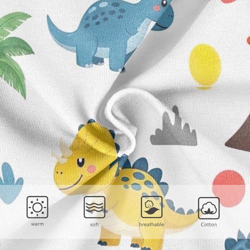 Toddler Panties, Cute Cartoon Dinosaurs Blue Cotton Girls Underwear, 2–8 Years3