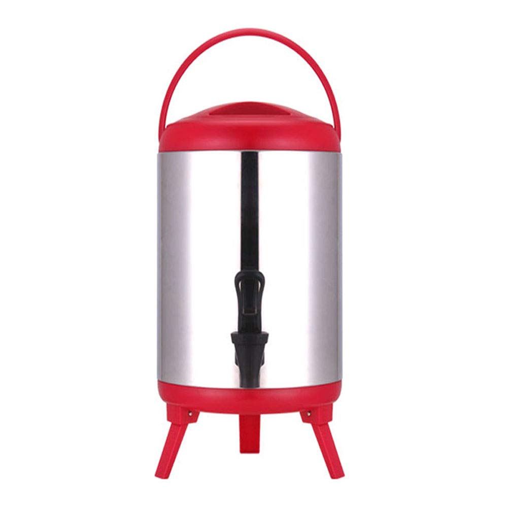 Dispensador de hervidor de Agua fría y Caliente de Acero Inoxidable con Tapa y Grifo para Fiestas, Mantiene Todo Tipo de Bebidas Calientes, satisface Las Necesidades de Muchas Personas, 8 l/