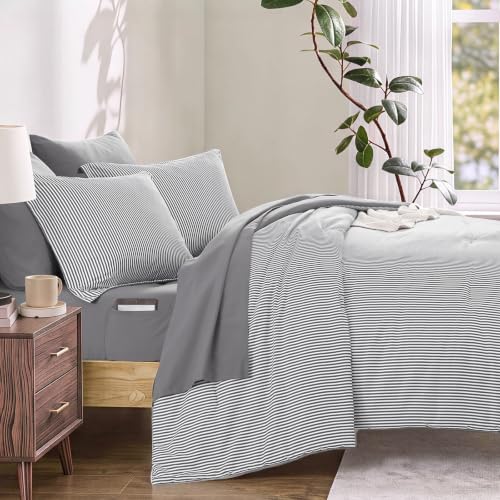 Image of Monbix Queen Comforter Set-7 Pieces Soft Bed in a Bag Queen Bedding Sets