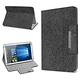 UC-Express Tablet Schutz Hülle für 10 Zoll Filz Tasche Schutzhülle Case Cover Standfunktion, Tablet Modell für:ARCHOS 101c Platinum, Farbe:Dunkel Grau