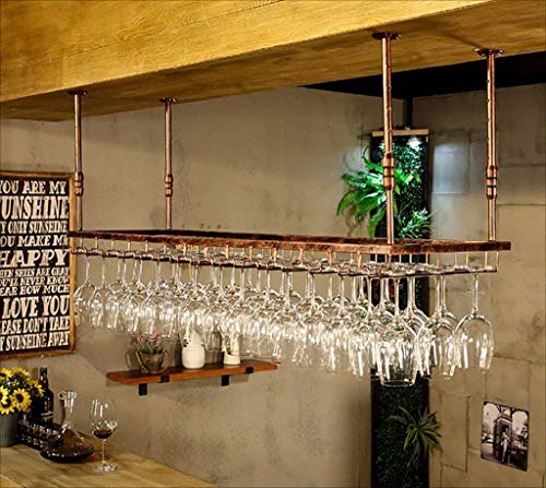 Casillero al revés de hierro para liberar espacio en barras y proteger copas de vino 2