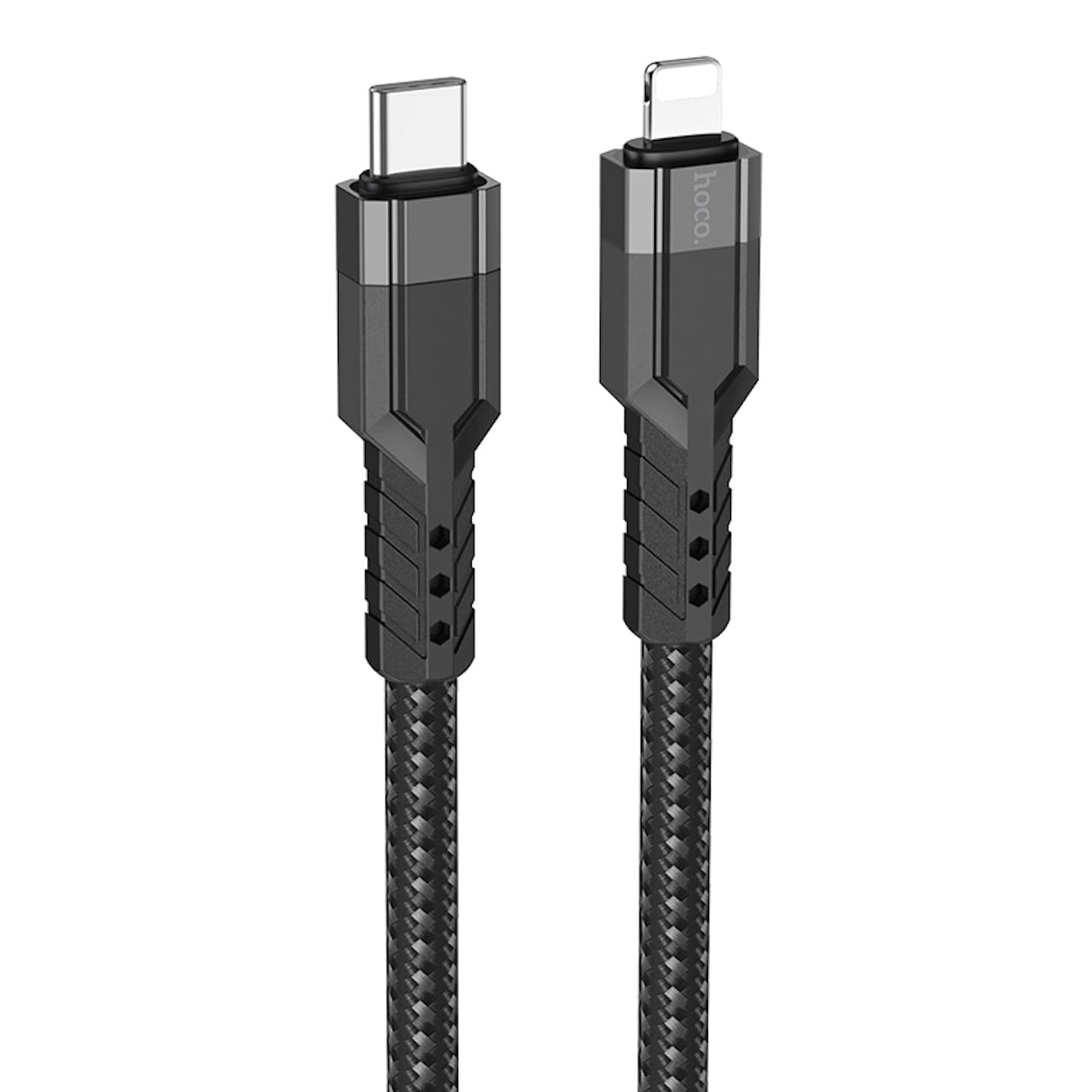 HOCOU110 - PD Fast Charging And Data Transmittion Cable (20W - 1.2M), USB-C To Lightning Plug, Compatible With Apple iPhone iPad Airpods - Black