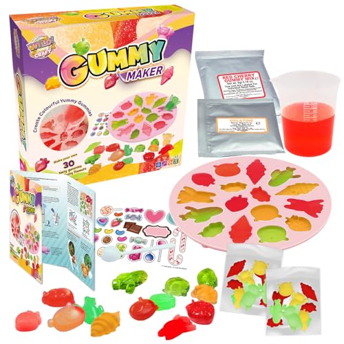 WILD! Science Edible GUMMY MAKER KIT - Science Experiments for Kids | DIY Craft Kit and Lolly Maker with Fruity Flavours | STEM Learning and Discovery Booklet | Ages 6+ for Hands On Fun