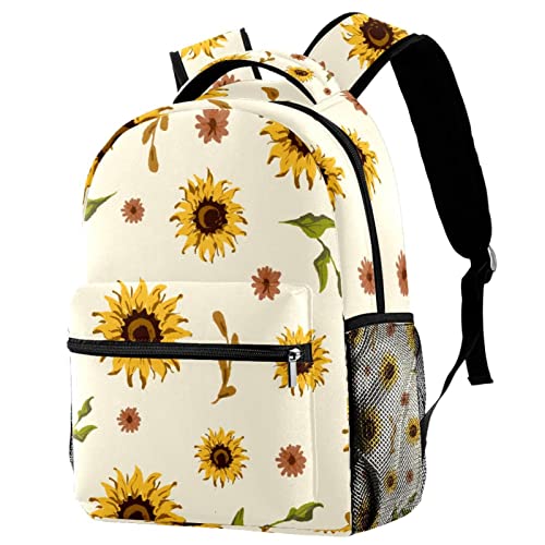 Sac à dos de voyage tournesol tendance pour les cours et les sorties