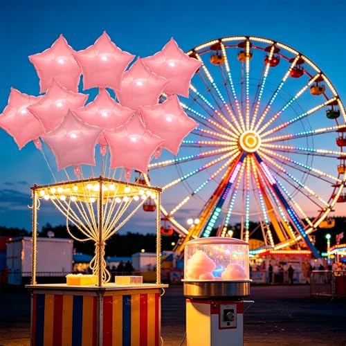 Image of MEETINGU 10PCS 18 inch Star Balloons Foil Balloons Foil Membrane Balloons Party & Wedding Decoration, Salmon Pink