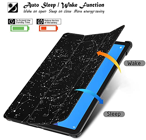 Image of Robustrion Smart Trifold Hard Back Flip Stand Case for Lenovo Tab M10 FHD Plus TB-X606V / TB-X606F / TB-X606X 10.3 inch - Constellation