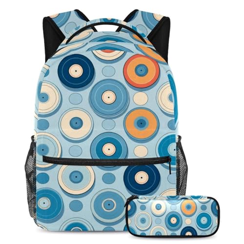 Pack cartable et trousse à disques bleus, le cadeau de rentrée idéal