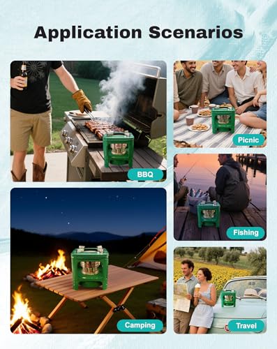 Image of CHADWICK 10 Wicks Square Camping Picnic Burner Furnace, Portable Kerosene Stove, Perfect for Backpacking, Hiking, Outdoor Adventures & Cooking