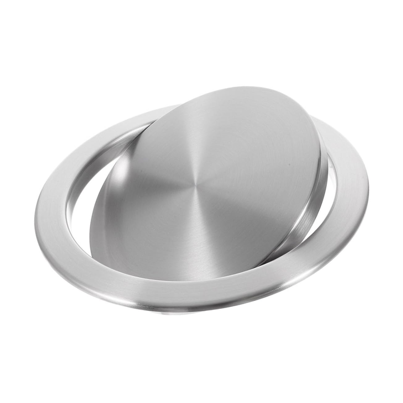 OKUMEYR Stainless Steel Swing Lid for Kitchen and Bathroom Trash Can Easy to Install Space Saving Garbage Can Cover and Reliable Waste Bin Lid for Home Use
