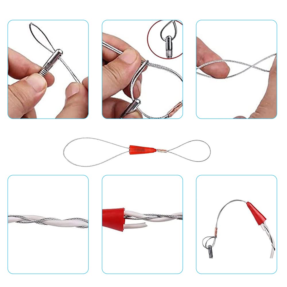 Sonda Passacavi QIMEI-SHOP 10 Metri - Tiracavi In Poliestere Per Elettricisti, Verde, Diametro 4.5mm - Foto 9