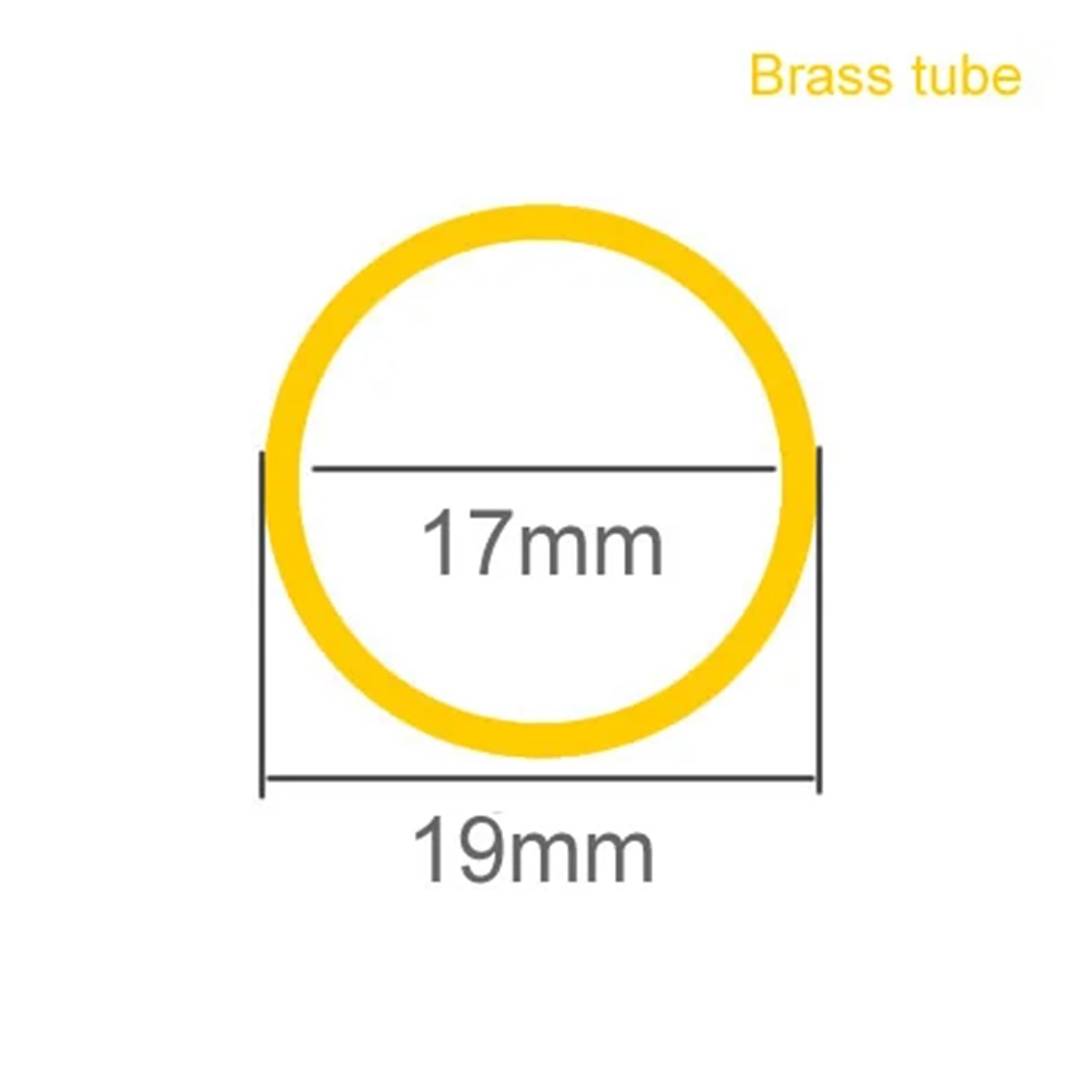 1 tubo capilar de latón H62 OD19 mm ID17 mm grosor de pared 0,5 mm 2 mm tubo de cobre hueco de latón para manualidades (500 mm)