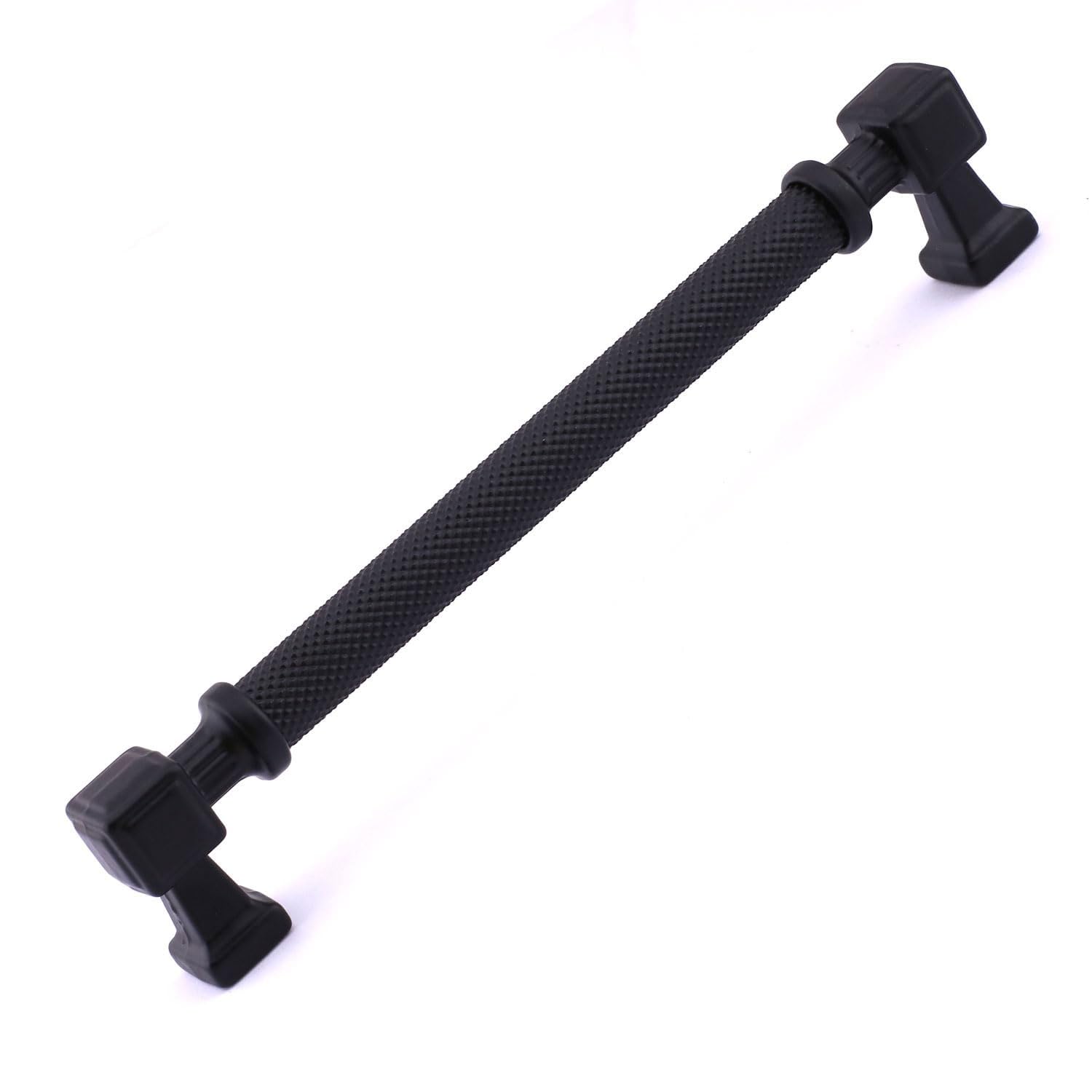 Grip Desenli Mat Siyah Metal Kulp 160 mm Mobilya Çekmece Mutfak Dolabı Dolap Modern Kapak Kulpları