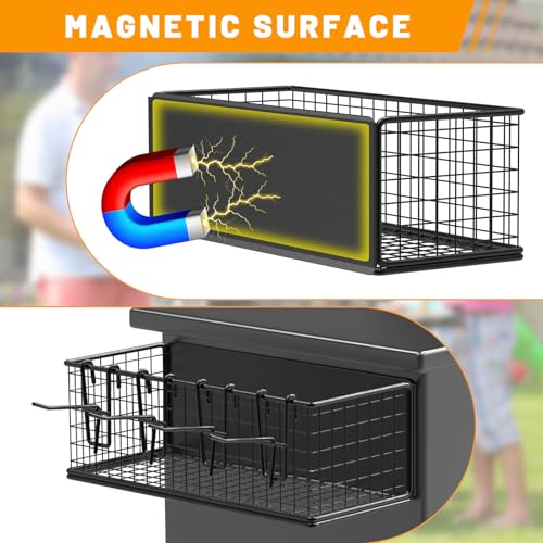 Image of 2 Pack Magnetic Storage Bins for Traeger Smoker Grills, Compatible with Ironwood 885, Pro Series 34,22, Pro D2 575, Pro 780, Ironwood 650, Pit boss and Z-Grills