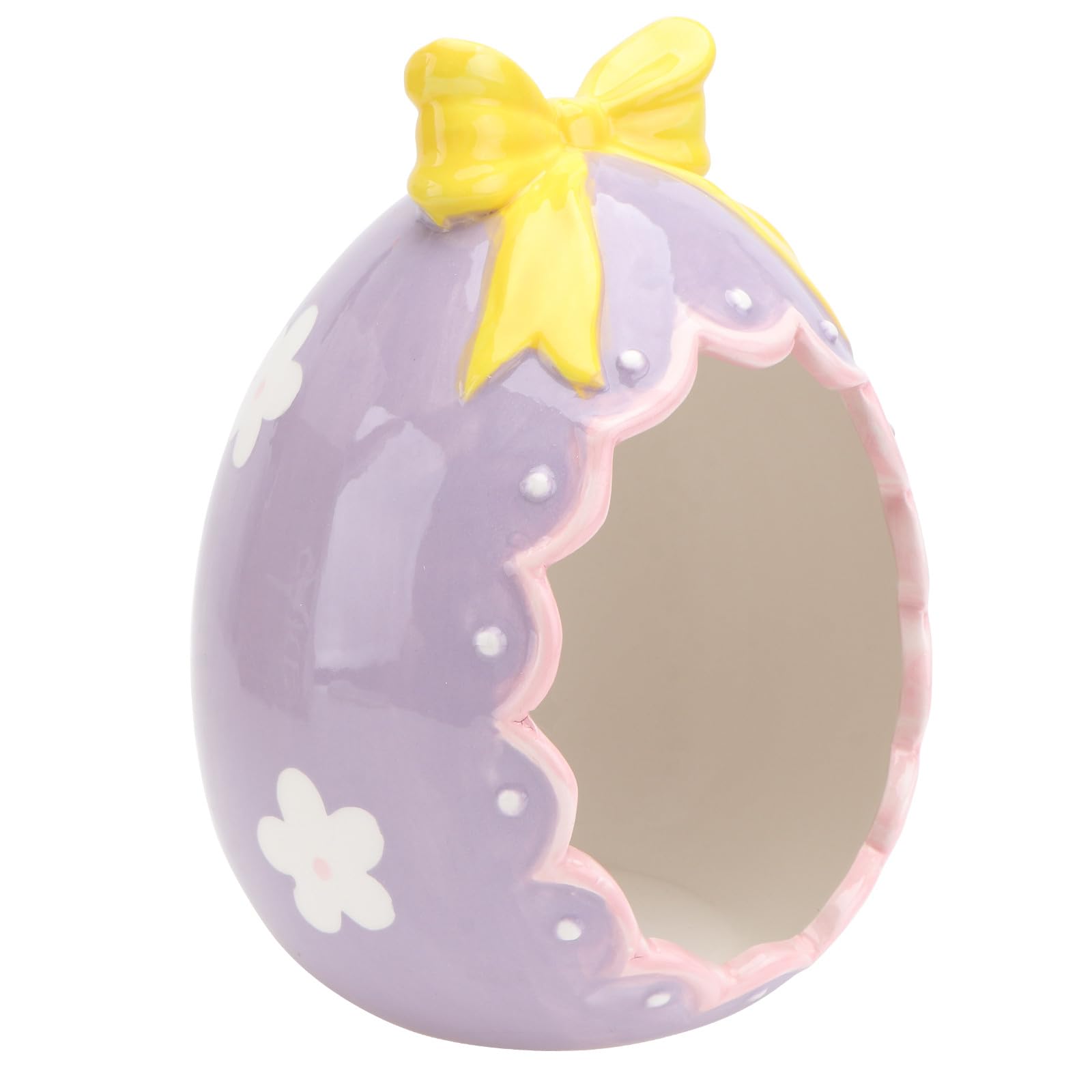 1 Pezzo Guscio D'uovo di Pasqua in Ceramica Decorazione Casa Nido per Criceti Artigianato in Guscio D'uovo