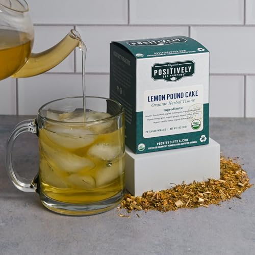 Image of Organic Positively Tea Company, Lemon Pound Cake, Herbal Tea Bags, 20 Count