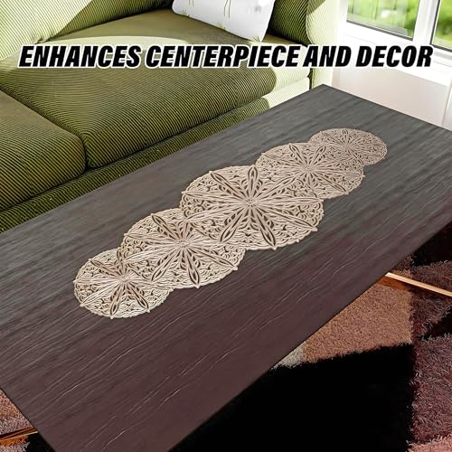 Image of Kuber Industries Table Runner | PVC, Gola-Design, 93x32x1 cm