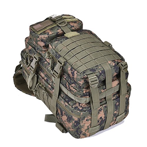 Military Tactical Assault Pack Backpack Army Molle Bug Bag Backpacks Rucksack For Outdoor Hunting Camping School 34L Small Woodland Camouflage #TOP2