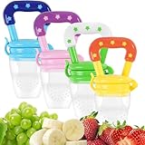 uunida baby Chupon para Fruta y Papilla (Pack de 4) hecho de Silicona de Grado Alimenticio Libre de BPA - Chupones para...
