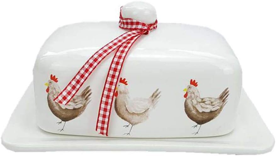 Butter Dishes Ceramic Butter Dish with Lid Nordic Butter Box Cheese Box Kitchen Deli Tray Preservation Box Home Square Dish Dessert Tray Butter Container