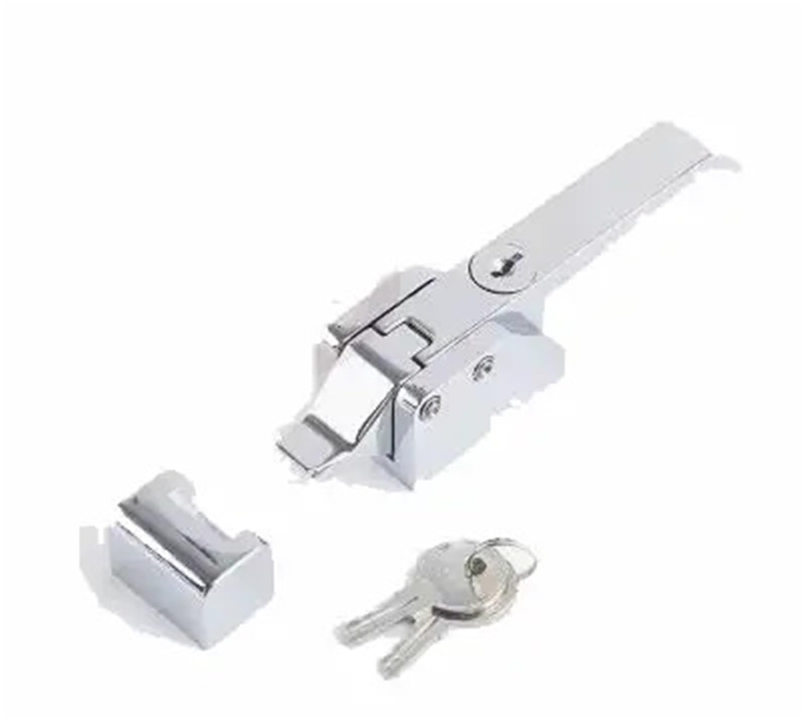 Sxolcoufoh Chrome With Key Dk615 Refrigerator Door Cabinets Freezer Handles Cabinet Lock 1Pcs(Chrome With Key)