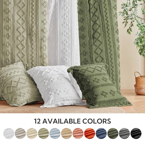 Image of MR&HM Boho Comforter Set King, Sage Green 7 Pieces Bedding Set, Farmhouse Shabby Chic Bed in a Bag with 1 Comforter, 2 Pillow Shams, 2 Pillowcases, 1 Flat Sheet, 1 Fitted Sheet for All Seasons