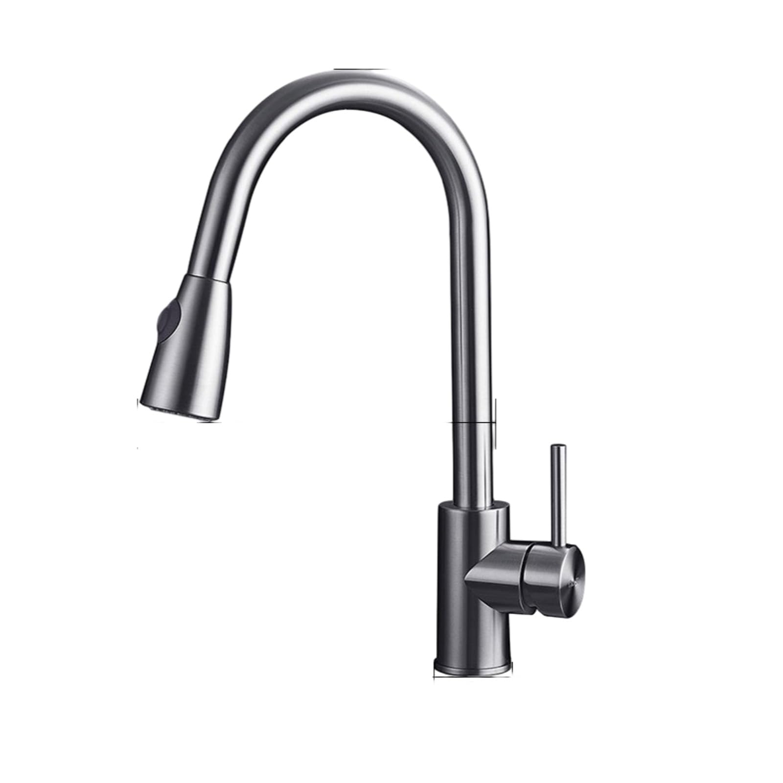ZYCHSJXA Kitchen Sink Mixer Tap Hot and Cold Double Water Faucet Hidden Household Pull-Out Brushed Stainless Steel