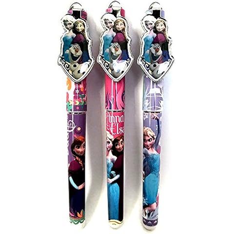 Anrox Supply Co. Frozen Anna Elsa Olaf 3PCS Pen Set Cover