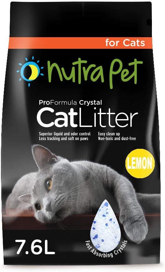 Tails Nation X NutraPet Silica Gel Cat Liiter | Non-Toxic | Dust Free | Superior Liquid and Odor Control | Pro Formula Crystal (Lemon) 7.6L (B0CKZH13HM) Amazon Price History, Amazon Price Tracker