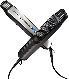 The Beard Struggle - Havamal Wired Heated Beard Brush - 3-in-1 Heated Beard Straightening Tool - Viking Beard Straightener for Men - Quick Electric Heated Beard Brush - Beard Straightening Hot Comb