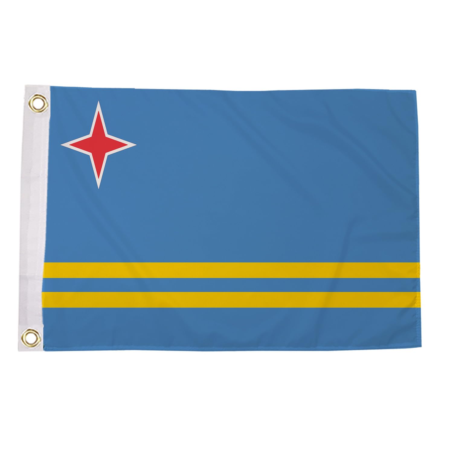 Flagtex Aruba Flag 18x12 Inch with Eyelets, Small National Polyester Flag