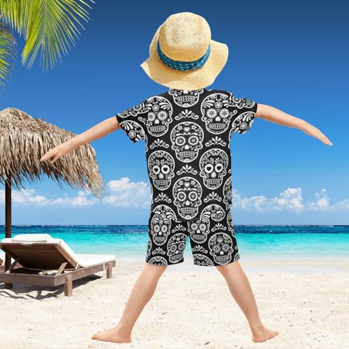 Image of visesunny Little Boys Short Sleeve T-Shirt Beach Shirts for kids children Casual Shorts Set Summer Clothes Outfits
