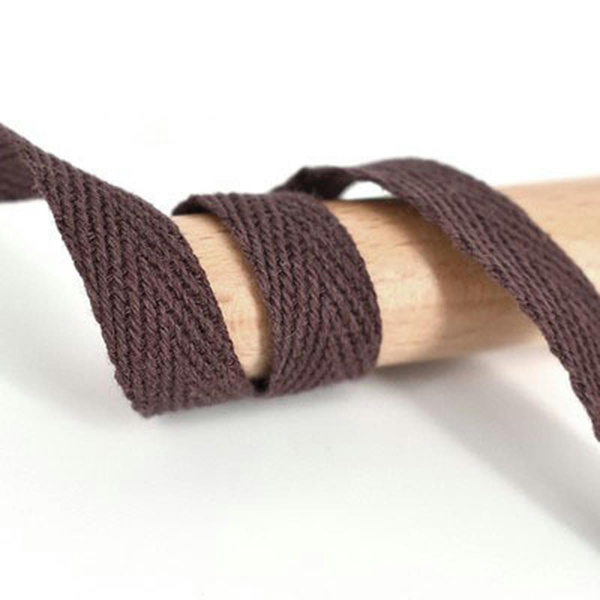 Cinta de espiga de 50 yardas Cinta de algodón Cinturón de alta tenacidad Bolsa Etiqueta Cinta Cinta de coser Encuadernación al bies Accesorios para manualidades DIY-Marrón-3 cm