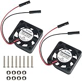 MakerHawk 2 x Mini Lüfter Bürstenlose Lüfter Kühler Trennschnittstelle DC 3,3 V 5 V 30x30x7 mm kompatibel mit Raspberry Pi 2B / 3B / 3B + / 4B und Pi Zero/Zero W