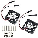 MakerHawk 2 x Mini Lüfter Bürstenlose Lüfter Kühler Trennschnittstelle DC 3,3 V 5 V 30x30x7 mm kompatibel mit Raspberry Pi 2B / 3B / 3B + / 4B und Pi Zero/Zero W
