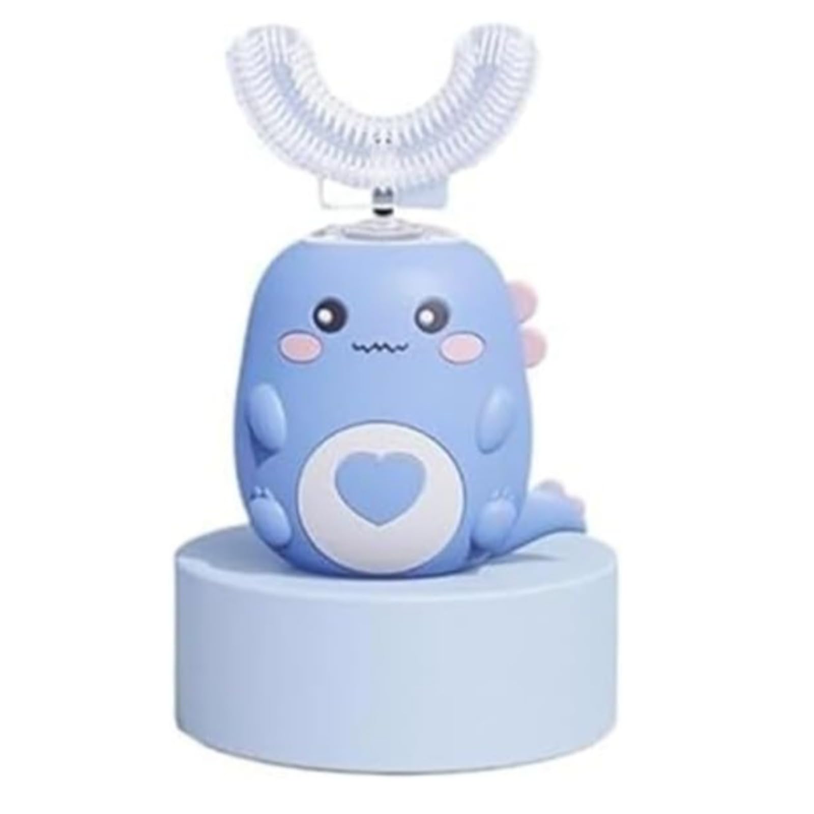 Loulou Smile DinoBrosse Brosse à Dents 360° pour Enfants, Brosse à Dents Électrique, Brossage Ludique (Bleu-2-6 ans)