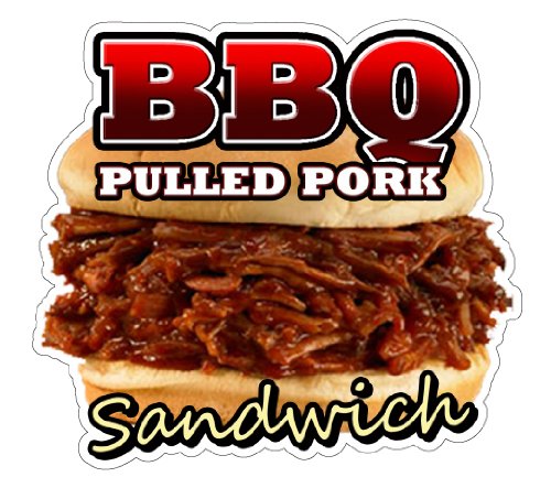 Bbq Pulled Pork Sandwich Concession Decal Restaurant
