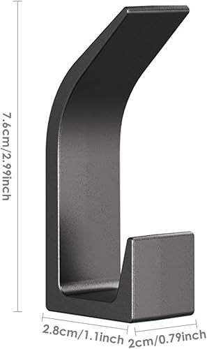 Miniatura 8 de 5 ganchos adhesivos de pared  Juego de doble gancho para baño, dormitorio, entrada, sin taladros, organizador que ahorra espacio para abrigos,