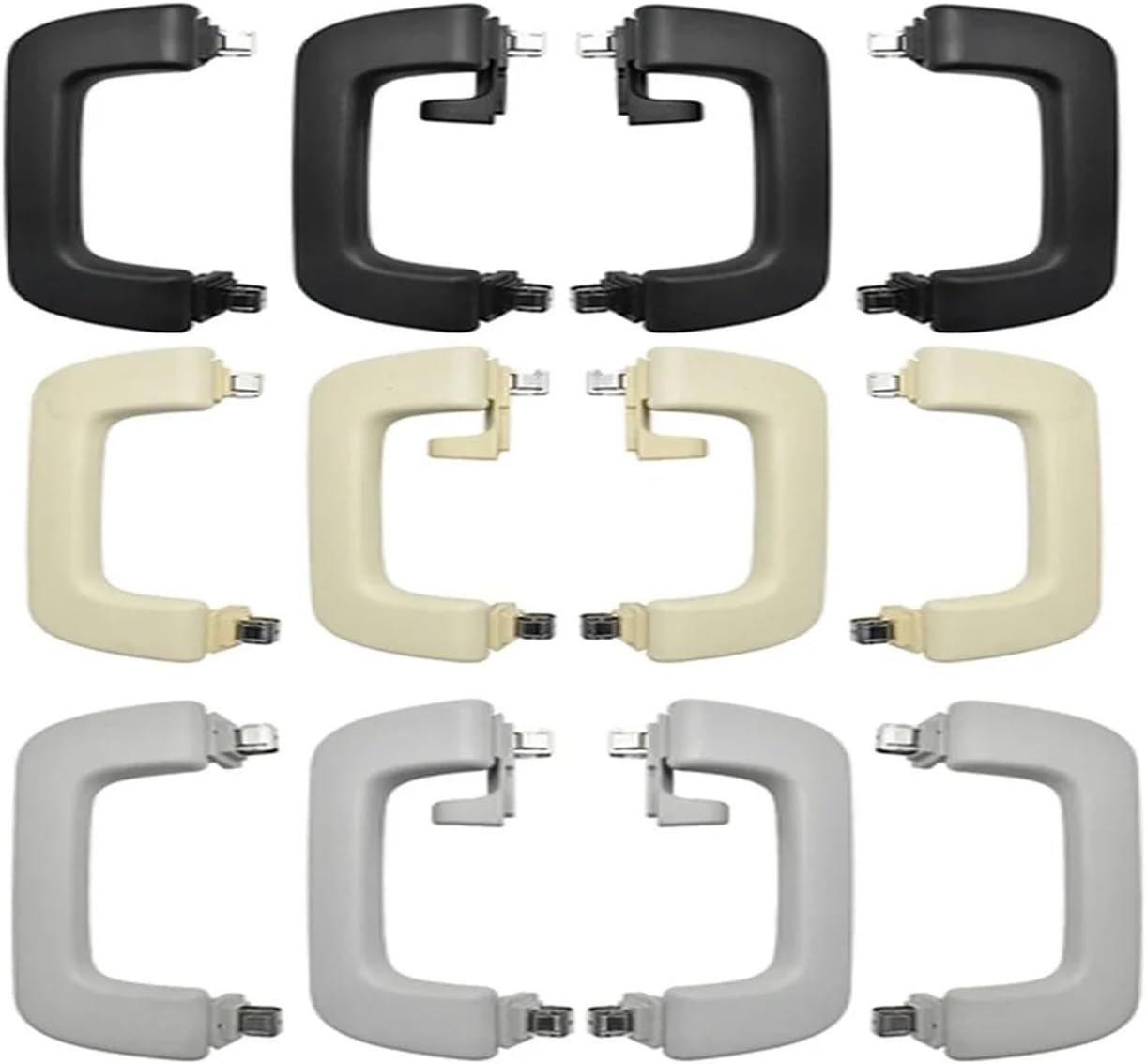 4PCS Interior Roof Grab Handles for Audi A4 B8/A5 8T/Q5 8R/A6 C7 - Replacement Assist Handles (Black/Grey/Beige) - OEM 8K0857608 8K0857607 - Easy Installation(4 PCS Black)