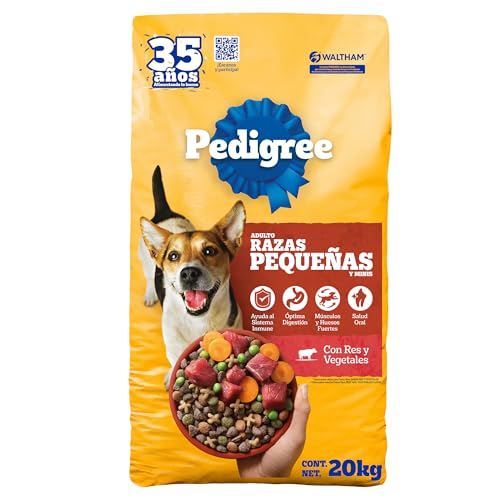 Pedigree - Croquetas para Perro Adulto 20 kg, con Res y Vegetales, Razas...