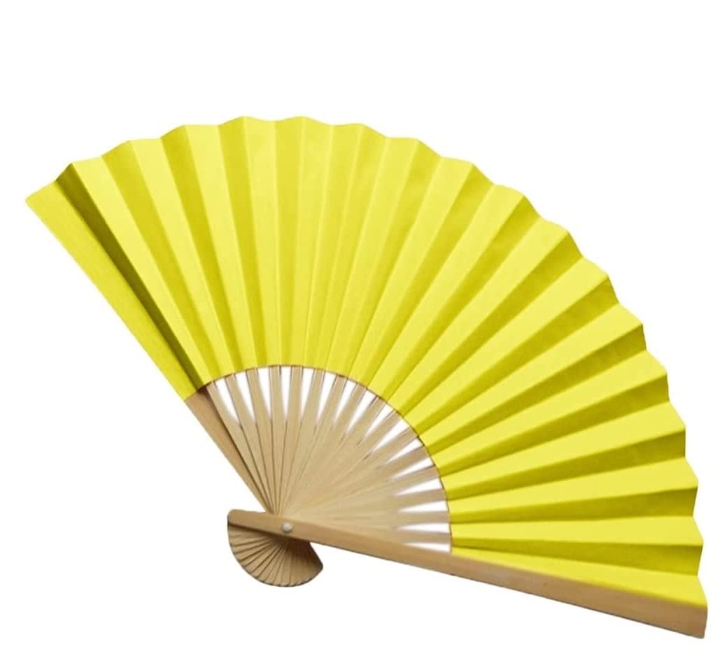 DANNMPX Display Fans Traditional Chinese Fans Paper Bamboo Folding For Church Wedding Hand Holding Hand Held(D)