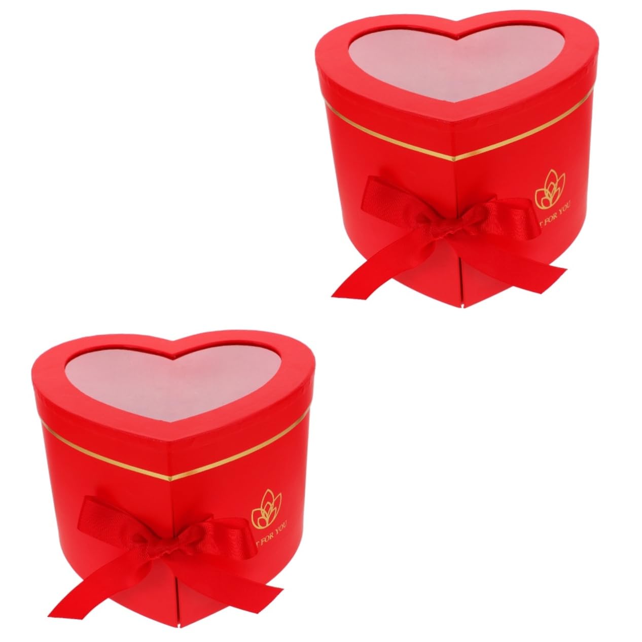Ipetboom 2stücke Herzförmige Geschenkbox Doppelter Drehbar Kreative Verpackung Für Blumen Für Geburtstage Hochzeiten Und Valentinstag