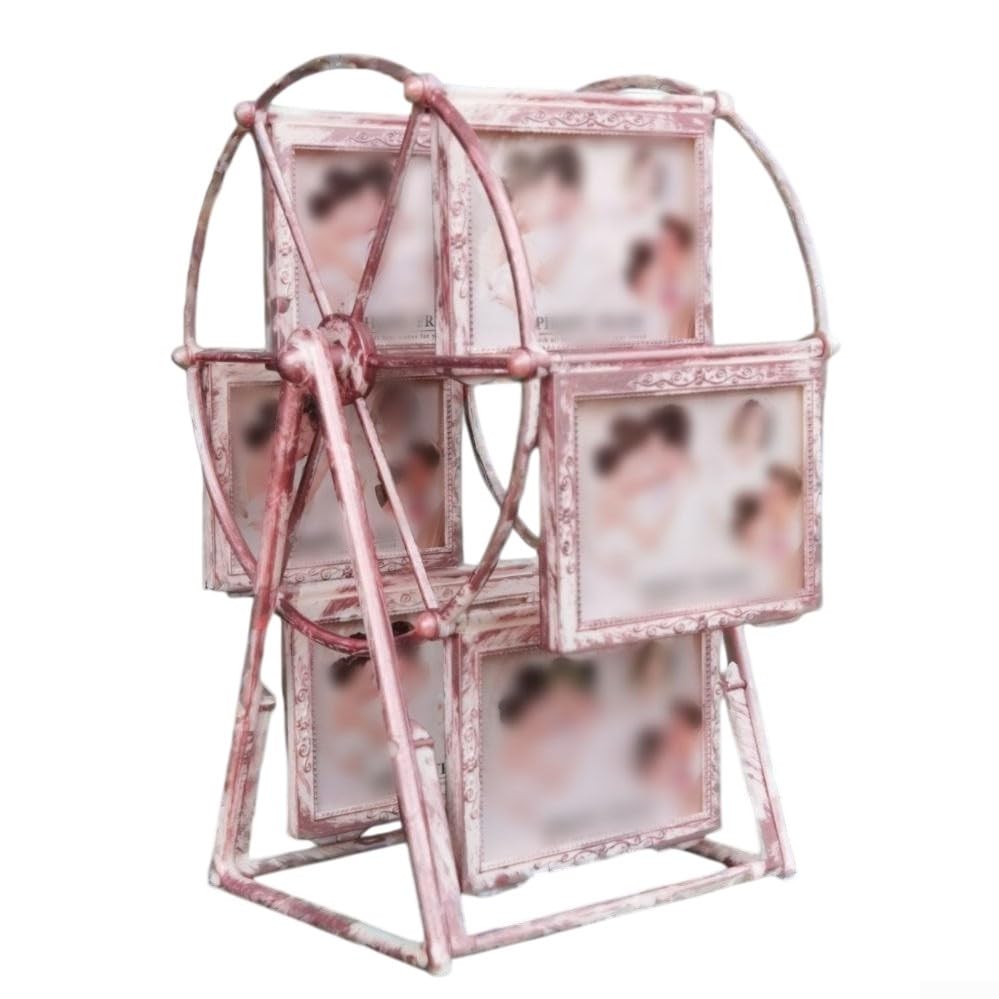 Cadre photo vintage rotatif pour décorer une table d'anniversaire