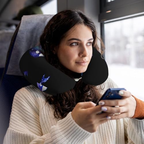 Almohada de poliéster negra ajustable para cuello miniatura 6