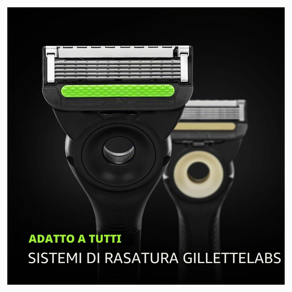 Gillette Labs - Set di 9 ricariche per rasoio da uomo, con 5 migliori lame di marca, barra esfoliante per una rasatura morbida ed efficace, compatibili con le maniche GilletteLabs