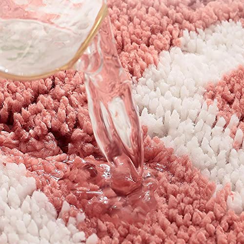 SagaSave Peach Bath Mat, Funny Cute Peachy Clean Non-Slip Washable Foot Mat Doormat for Bathroom Bedroom Kitchen Living Room Pink - Image 4