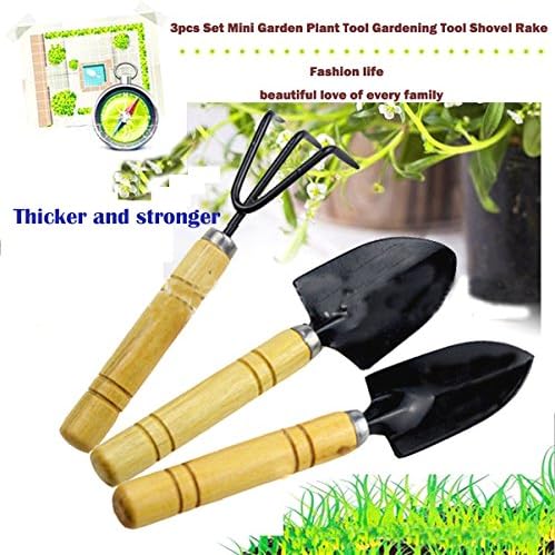 Garden Plant Tools Sets Kids Toy Mini 3pcs Spade Shovels Rakes Bonsai Hand Transplanting Miniature Planting Succulent Fairy indoor outdoor Care Gardening Gifts