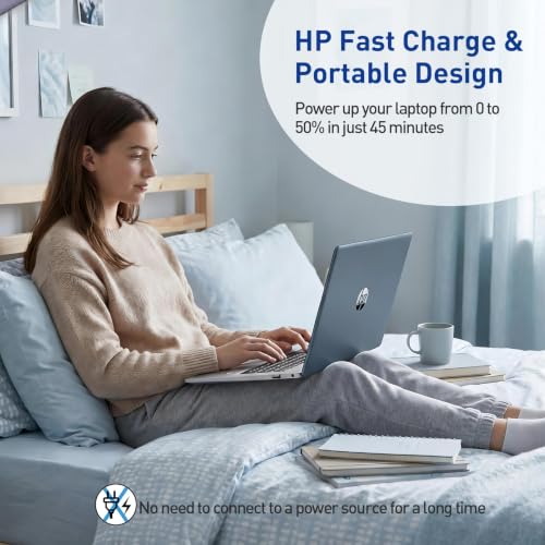 Image of HP 17.3 inch Touchscreen Laptop w /Microsoft 365, 8GB RAM, 128GB UFS | Webcam w / shutter, Fingerprint Reader, Backlit Keyboard, Microsoft Copilot Key, Intel Quad-Core CPU, Win11, Blue